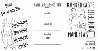 Kundenkarte Manuela's Mode-Treff